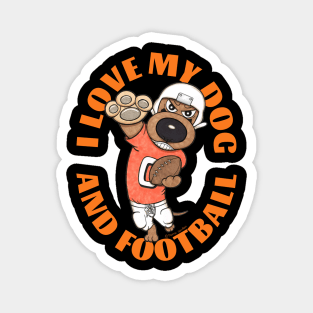 Cute Funny Doxie Dachshund Dog Football Player Magnet