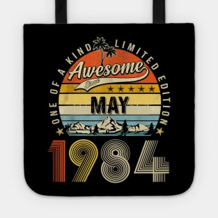 Awesome Since May 1984 Vintage 39th Birthday Tote