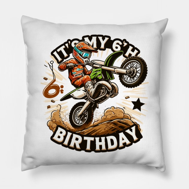 6th Birthday Pillow by Vehicles-Art