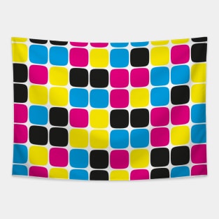 Squircle Pattern (CMYK) Tapestry