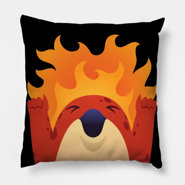 Quaggan Fire Pillow by AuroraPeachy