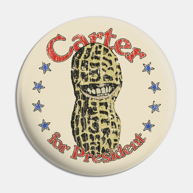 Carter For President Smiling Peanut 1976 Pin by JCD666