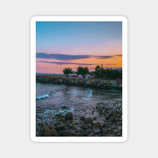 Summer Sunset Relax Yoga Beach Meditation Magnet