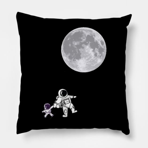 To The Moon Pillow by TheVDesigns