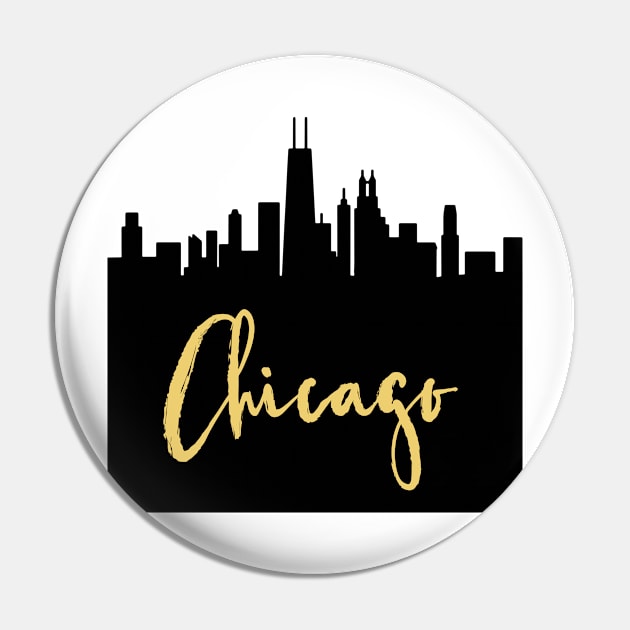 CHICAGO ILLINOIS DESIGNER SILHOUETTE SKYLINE ART Pin by deificusArt