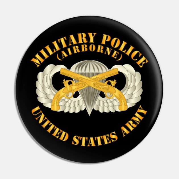 Military Police Branch w Basic Airborne Badge Pin by twix123844