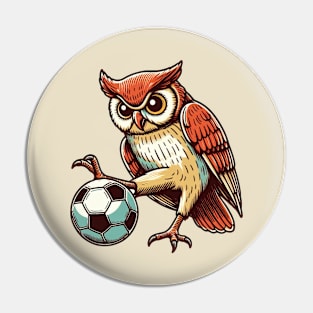 Football player owl Pin