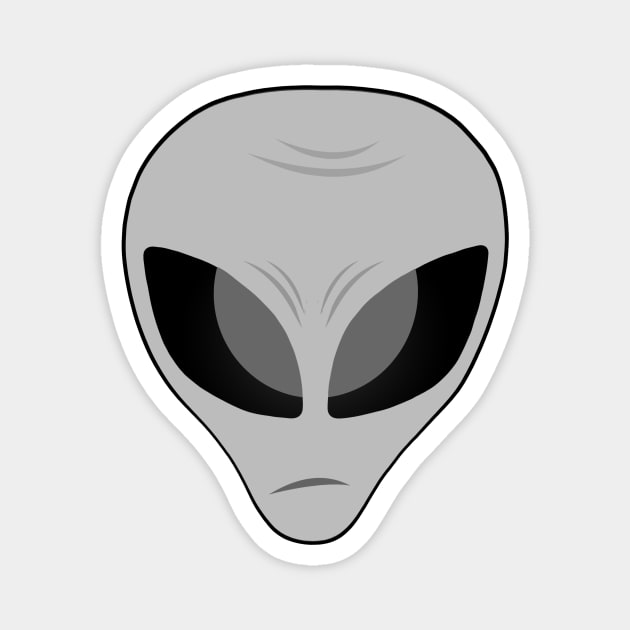 Zeta Reticulan Alien Grey Magnet by JerryWLambert