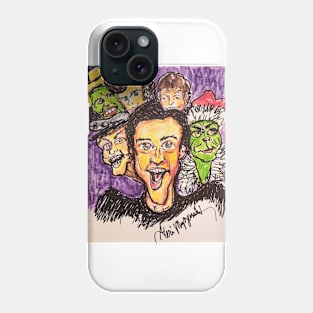 Faces of Jim Carrey Phone Case