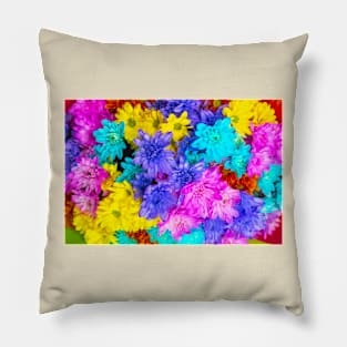 Beautiful Colourful Bunch of Flowers Pillow