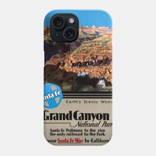 Vintage Travel Poster USA Grand Canyon Phone Case