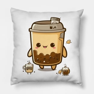 Coffee never looked so cute Pillow