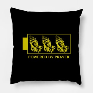 Powered by Prayer (Gold) Pillow