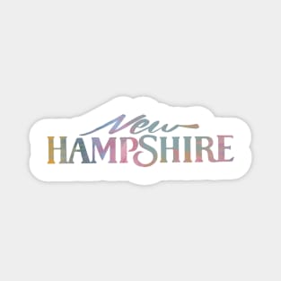 New Hampshire Tie Dye Vintage License Plate Design Magnet