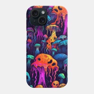 Neon mushrooms Phone Case