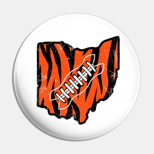 Ohio Football, Retro - White Pin