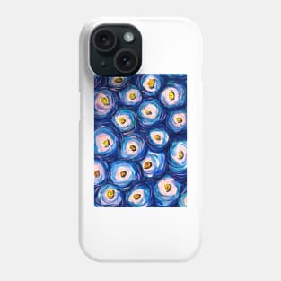 Blue Roses Abstract Watercolour Design Phone Case