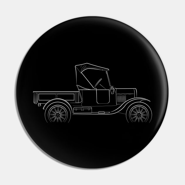 1925 Ford Model T - profile stenil, white Pin by mal_photography