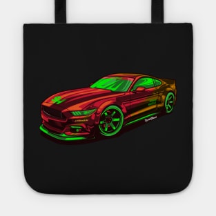 Red Mustang gt modified Tote
