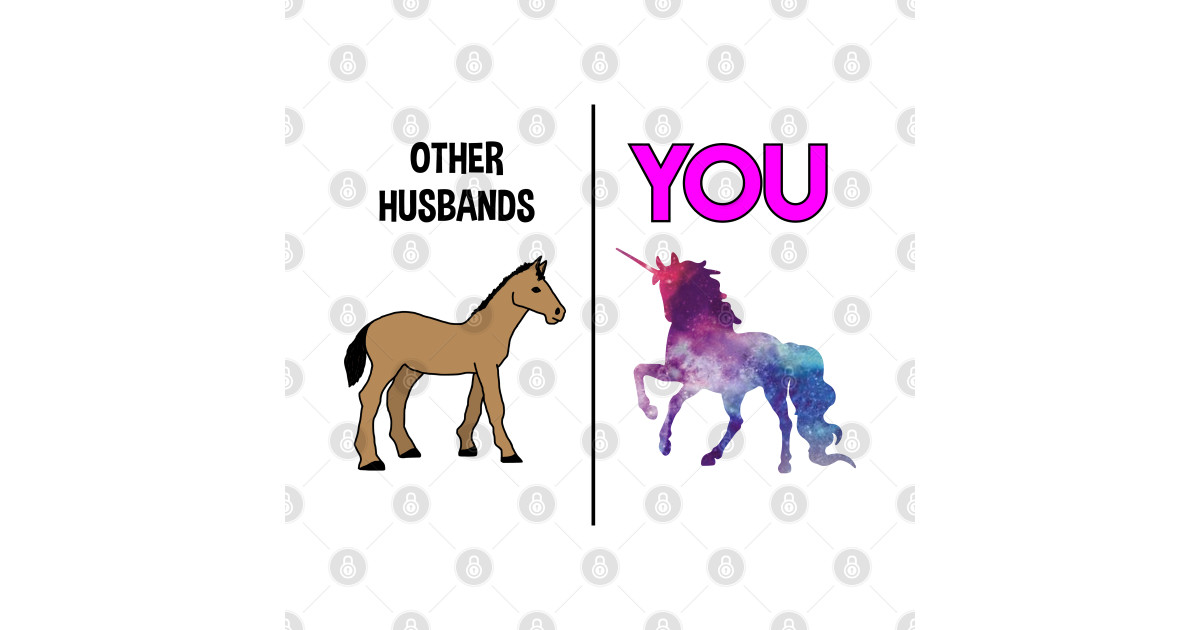 unicorn husband Funny Husband TShirt TeePublic
