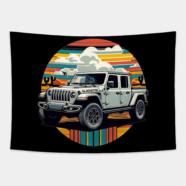 Jeep Gladiator Tapestry by Vehicles-Art