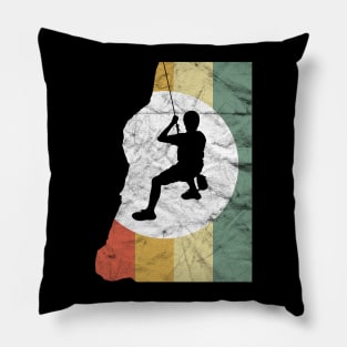 'Vintage Rock Mountain' Cool Climbing Mountain Pillow