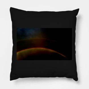 Dark double rainbow Pillow