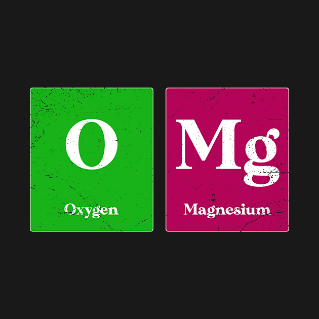 Omg Oxygen Magnesium Periodic Table Science Funny by Science Puns