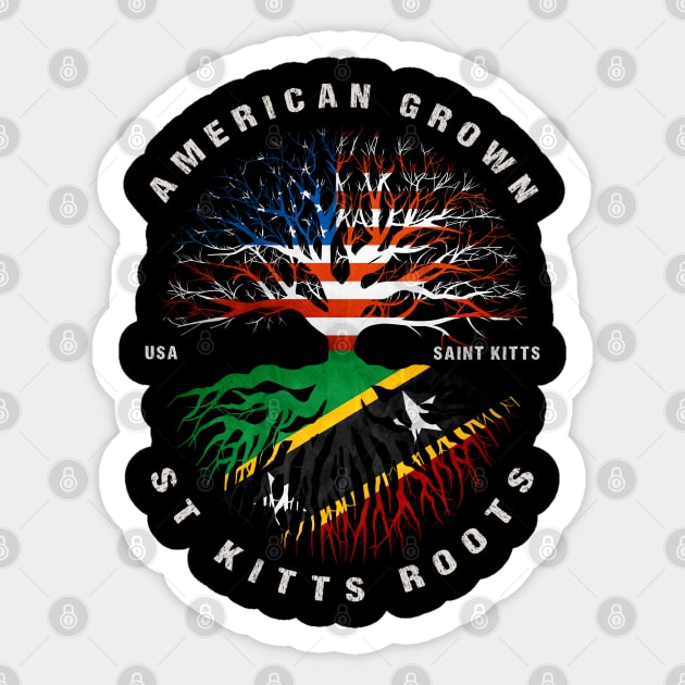 American Grown St Kitts Roots Saint Kitts Flag