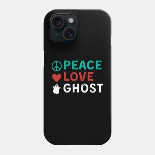 Peace Love Ghost Funny Halloween Phone Case