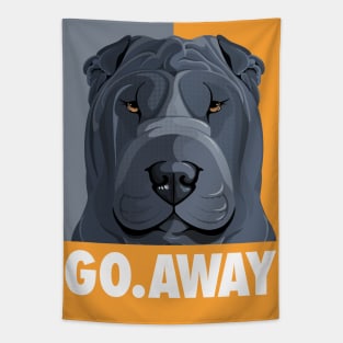 Shar Pei Go Away Tapestry