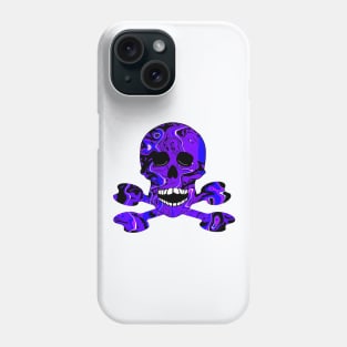 BLUE Skull And Crossbones Phone Case