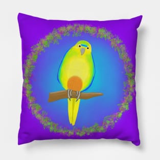 Orange Bellied Parrot Pillow