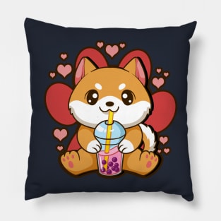 Bubble Tea Shiba Inu Boba Kawaii Anime Japan Pillow