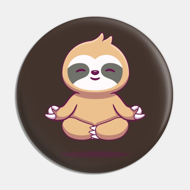 Cute Sloth Yoga Pin by MaiKStore