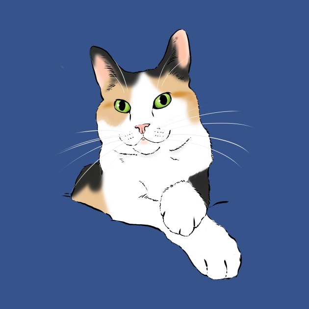 Calico Cat Portrait by sockdogs