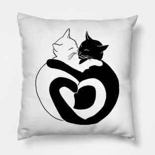 Ying-Yang Cat Pillow