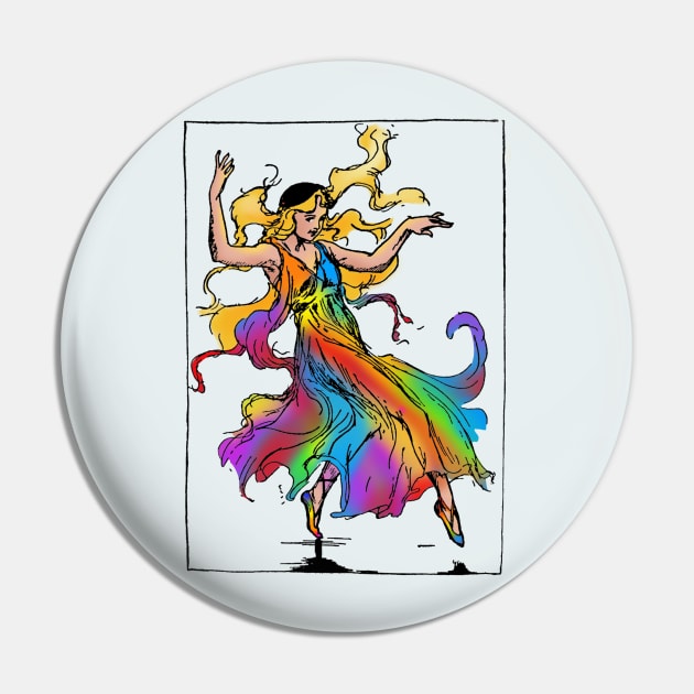 Rainbow's Daughter Polychrome Pin by MandyE