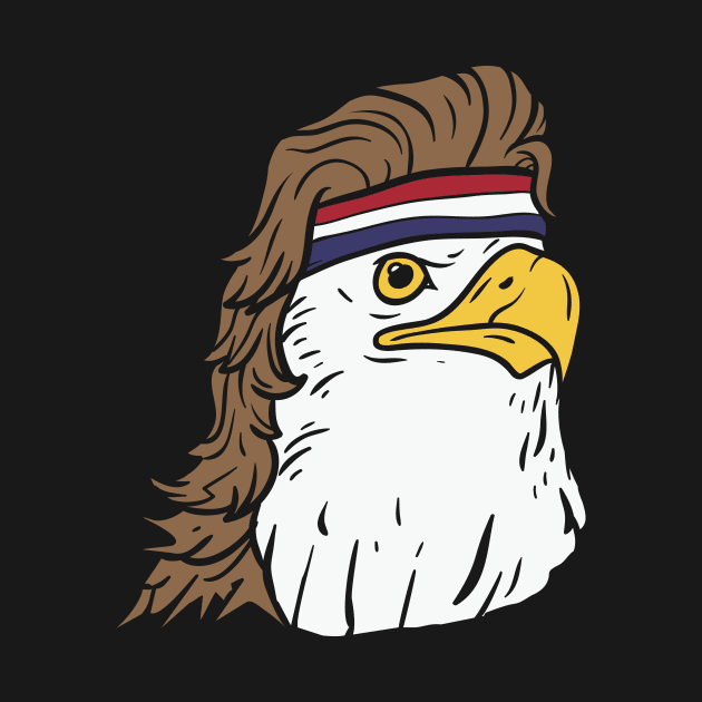 American Bald Mullet Eagle 'Merica 4th of July Shirt by Nowhereman78