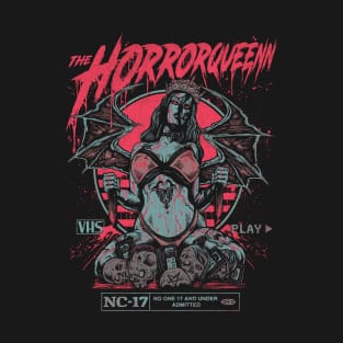 HORRORQUEENN (red blue puce) T-Shirt