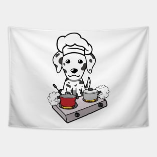 Funny dalmatian is cooking Tapestry