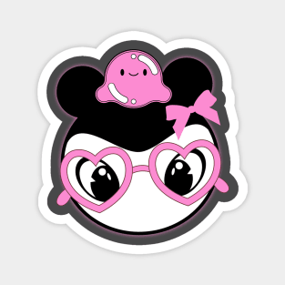 Kawaii Girl with Pink Slime friend Magnet