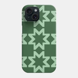 Hunter Green Morning Star Patchwork Pattern Phone Case