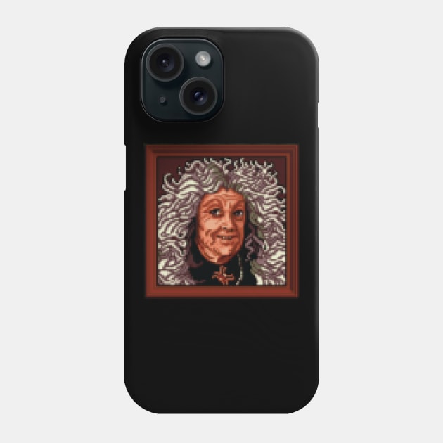 Grandmama Addams Portrait Pixel Art Phone Case by inotyler