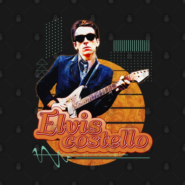 Elvis costello Retro Art by Nana On Here