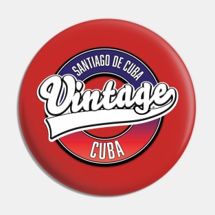 Santiago de Cuba cuba vintage logo Pin