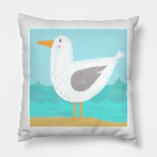 Beach Seagull Pillow