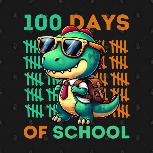 100th Day of School Teacher Dinosaur T-Rex 100 Days Kids by HBart