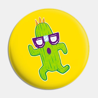 Running Cactus Pin