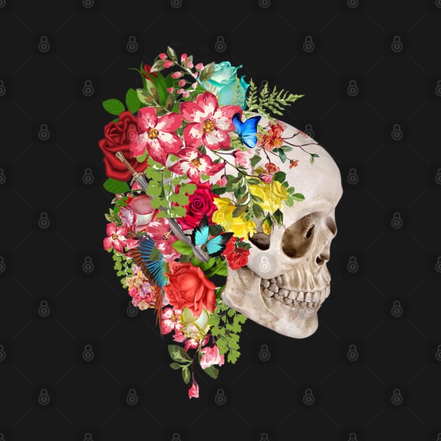 skull floral by MARK ASHKENAZI